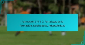 Formación 3-4-1-2: Fortalezas de la formación, Debilidades, Adaptabilidad